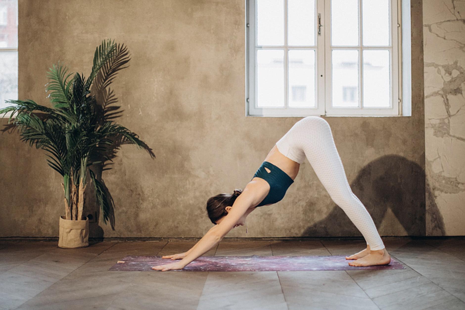 Woman in Downward Dog Pose