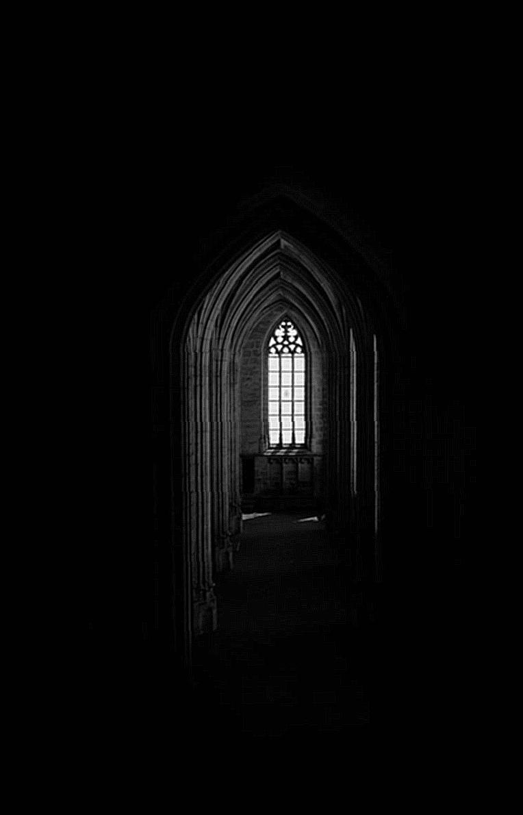 Monochrome Photo Of Dark Hallway